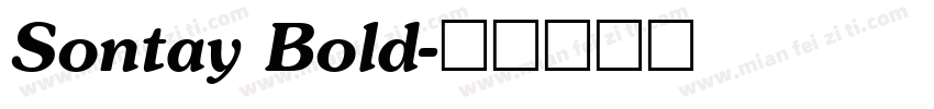Sontay Bold字体转换